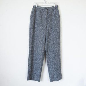 VICTOR COSTA Vintage Designer Essential High Waist Trousers in Heathered Gray-6